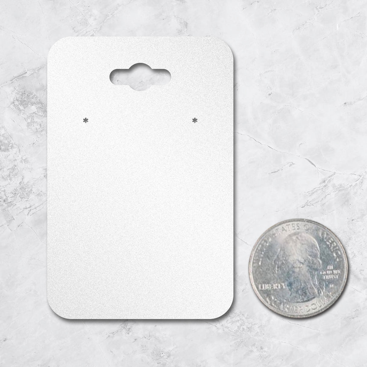 Shimmer White Jewelry Card 2" x 3" Rounded Corner