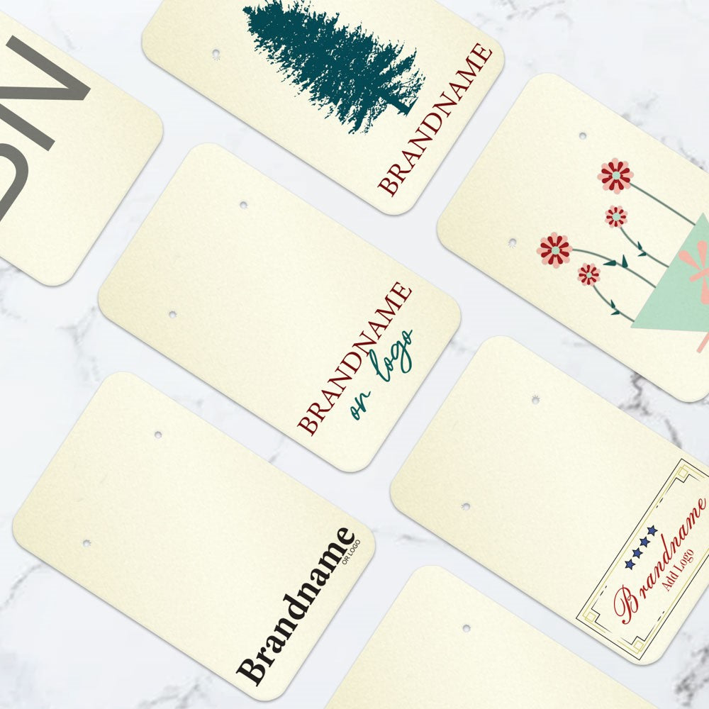 Shimmer White Gold Jewelry Card 2" x 3" Rounded Corner