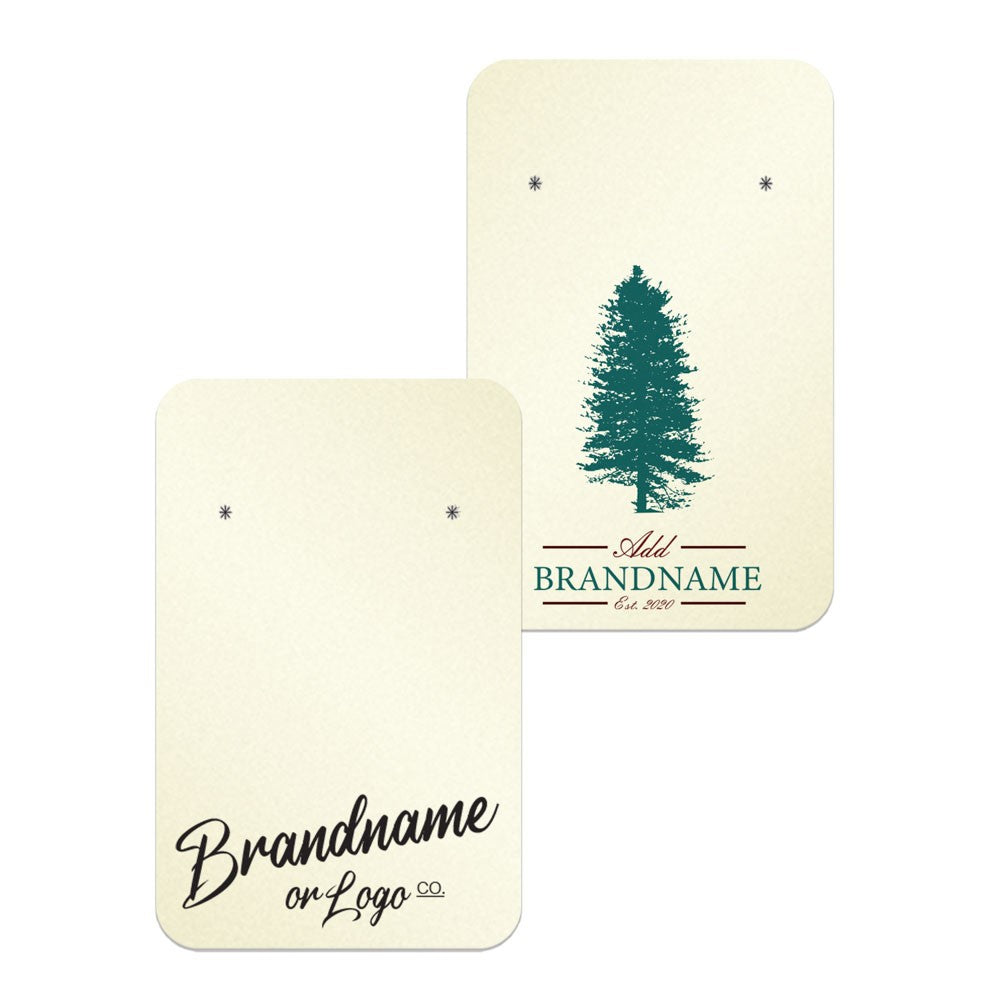 Shimmer White Gold Jewelry Card 2" x 3" Rounded Corner