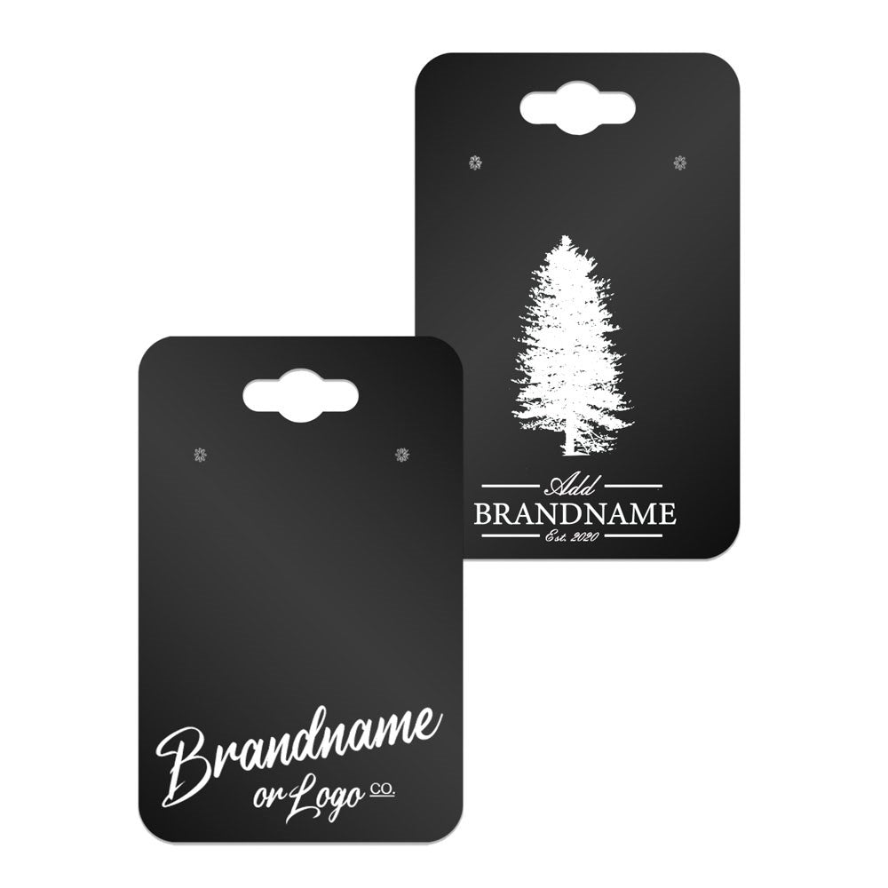 Hanging Black Jewelry Card 2" x 3" Rounded Corner