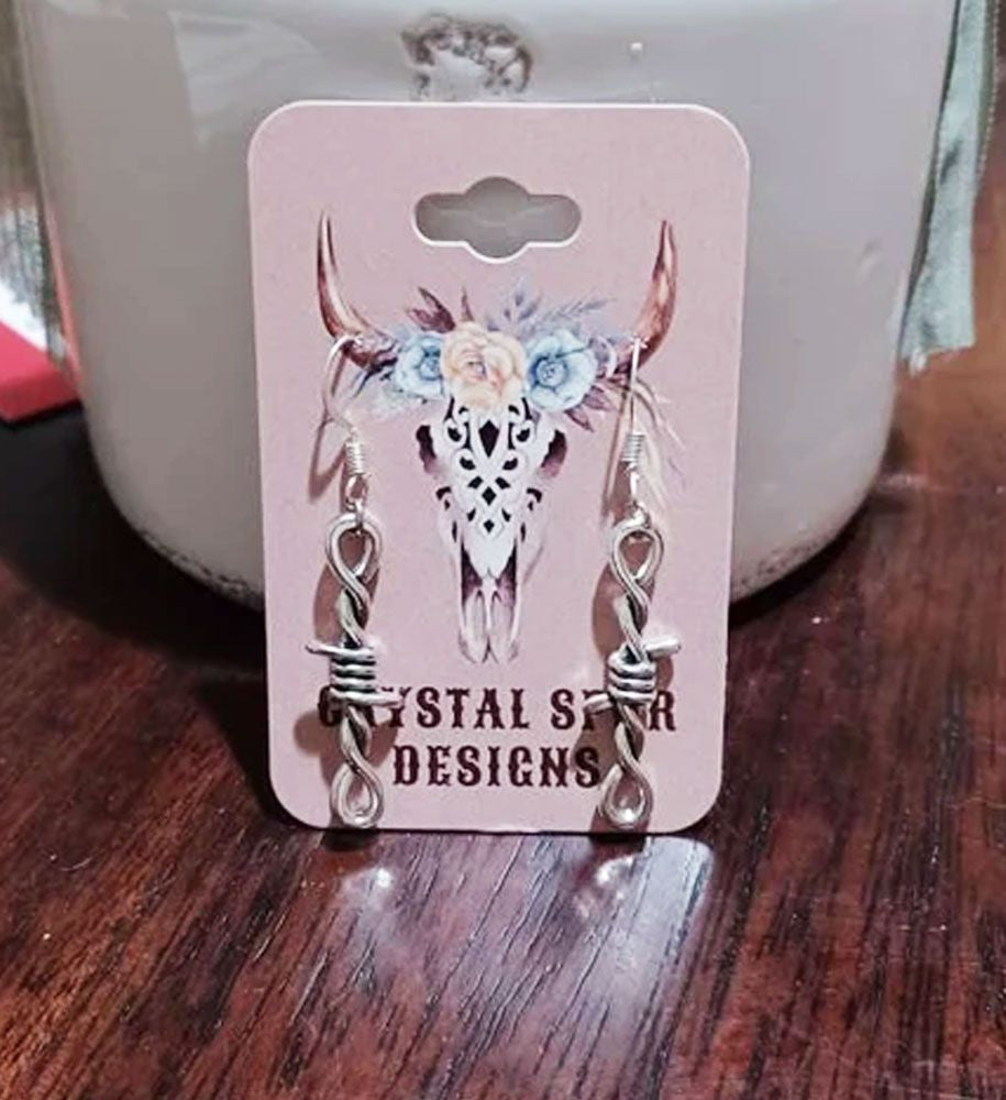 Hanging White Glossy Jewelry Card 2" x 3" Rounded Corner