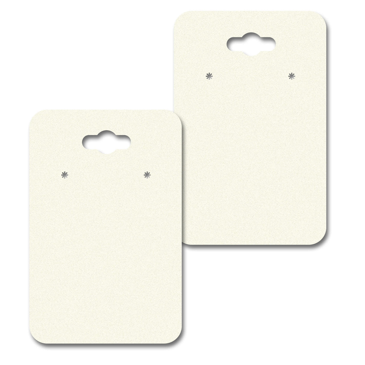 Hanging Ivory Jewelry Card 2" x 3" Rounded Corner