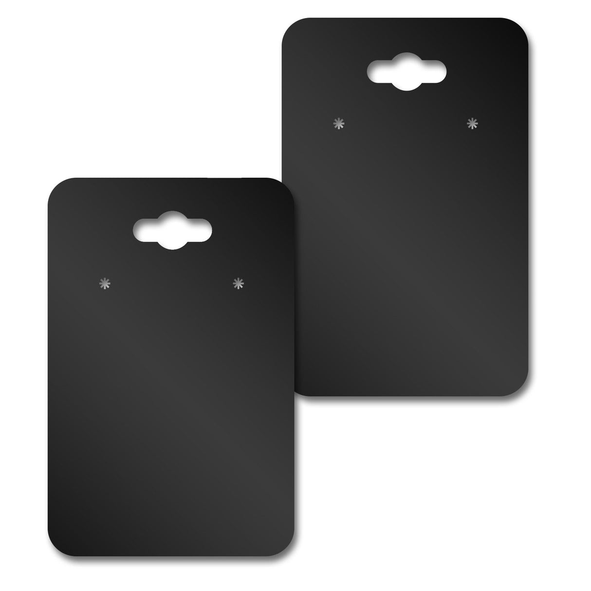 Hanging Black Jewelry Card 2" x 3" Rounded Corner