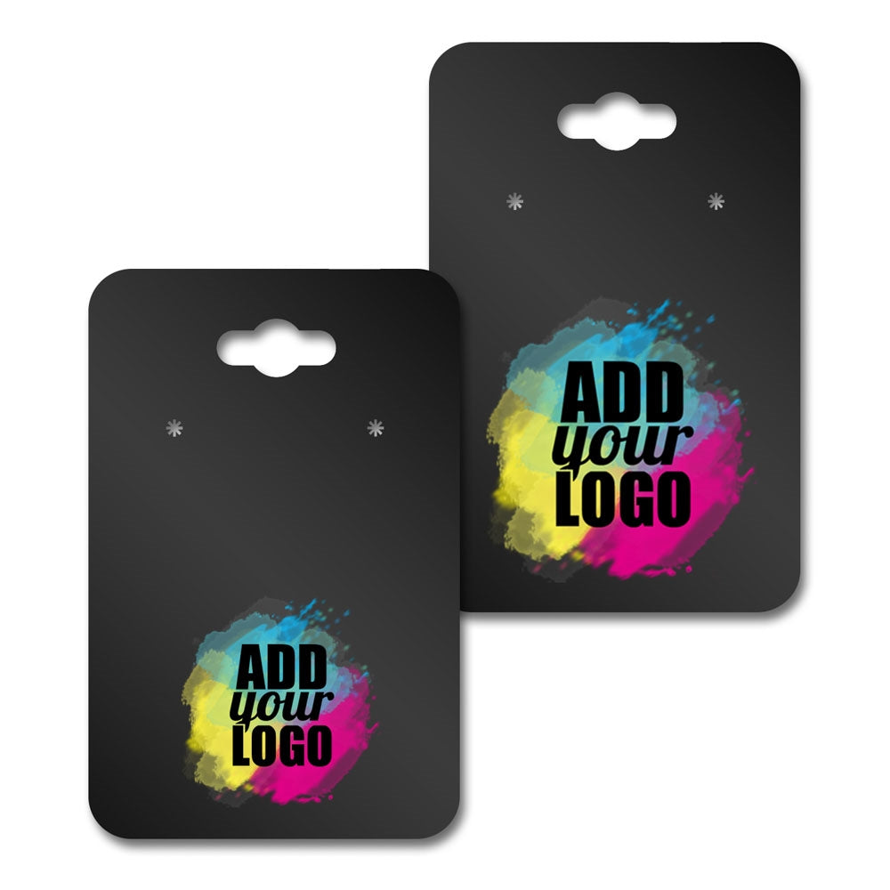 Hanging Black Jewelry Card 2" x 3" Rounded Corner