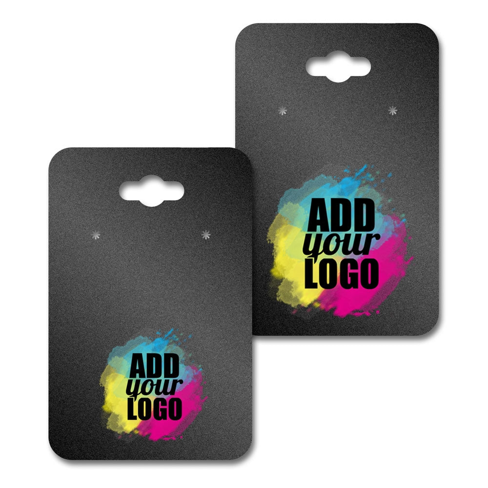 Hanging Shimmer Black Jewelry Card 2" x 3" Rounded Corner