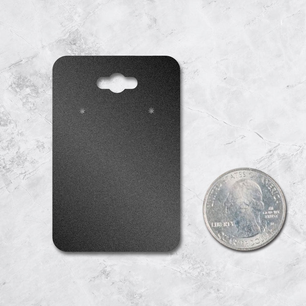 Hanging Shimmer Black Jewelry Card 2" x 3" Rounded Corner