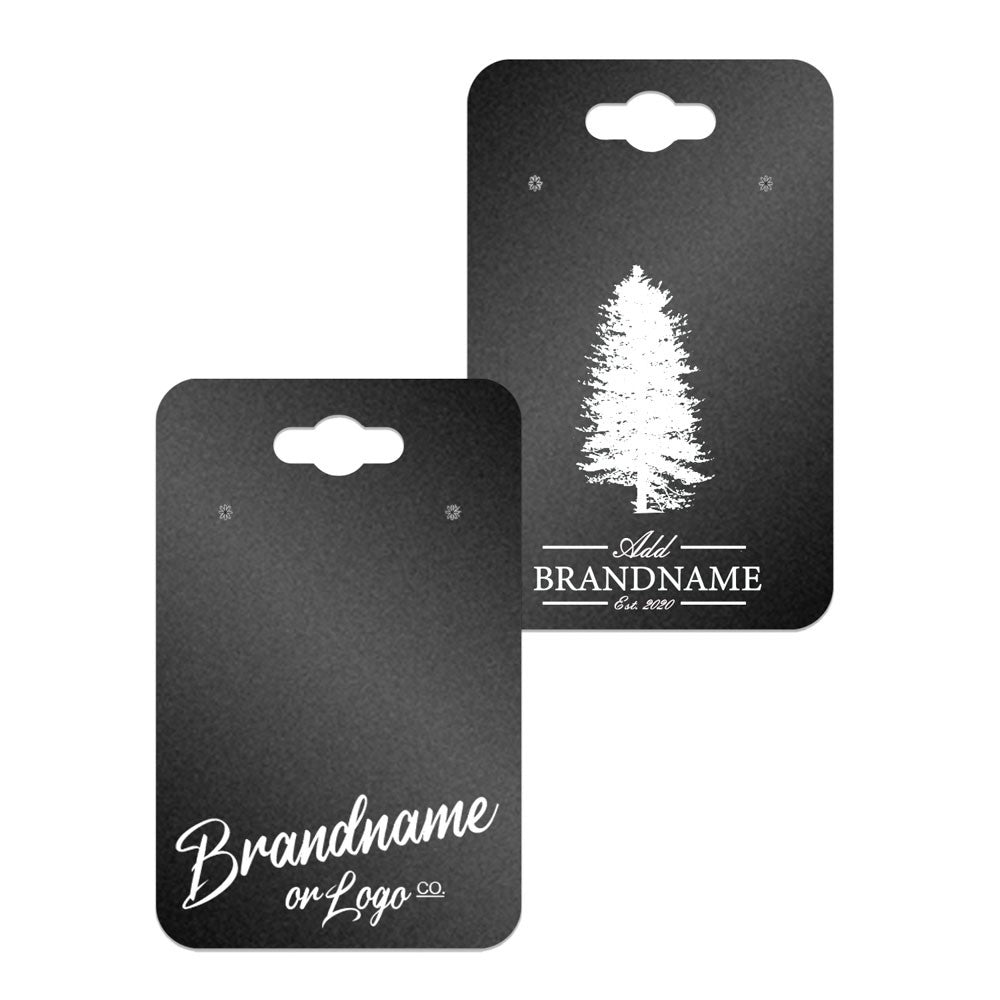 Hanging Shimmer Black Jewelry Card 2" x 3" Rounded Corner