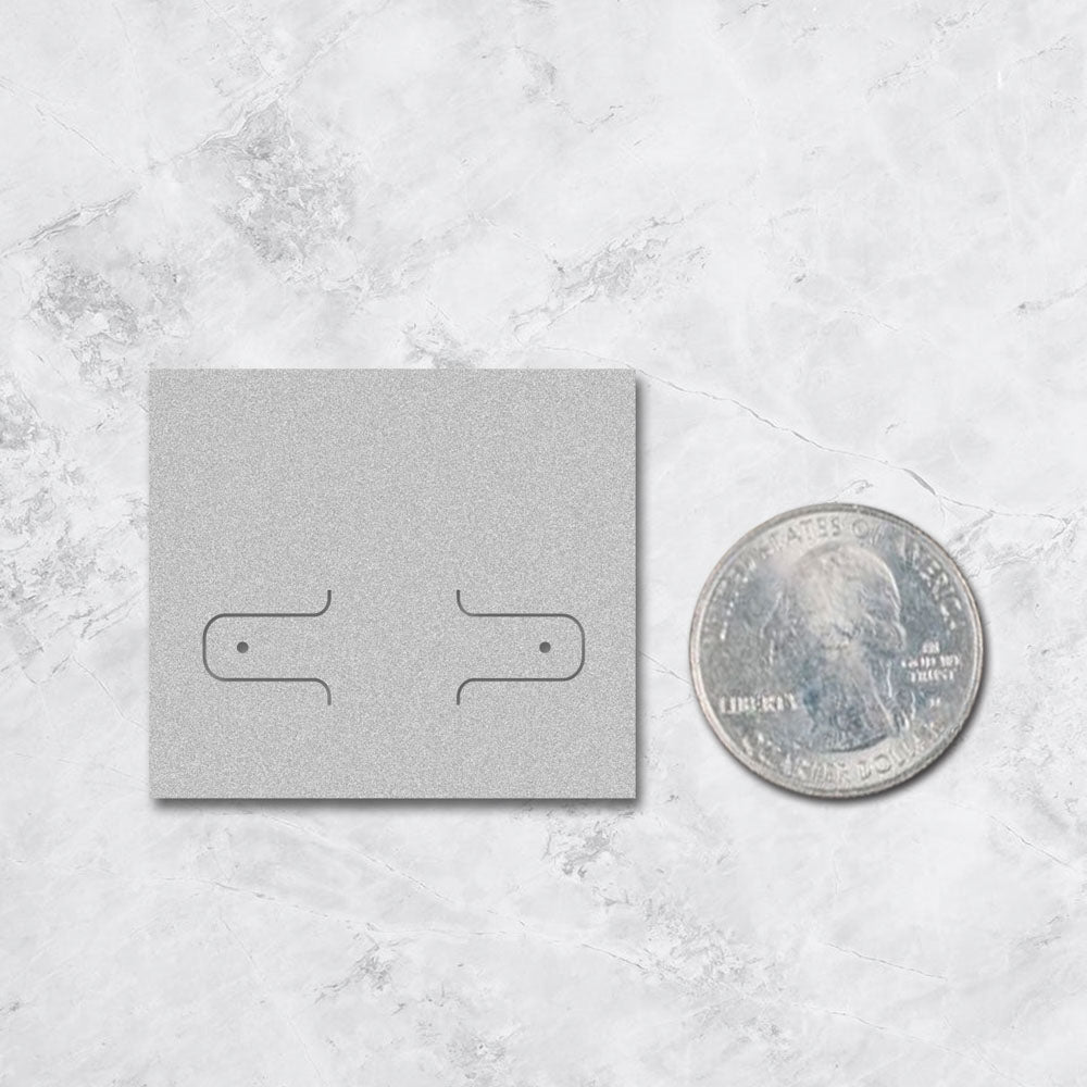 Matte Grey Earring Card 2-1/8" x 1-7/8"