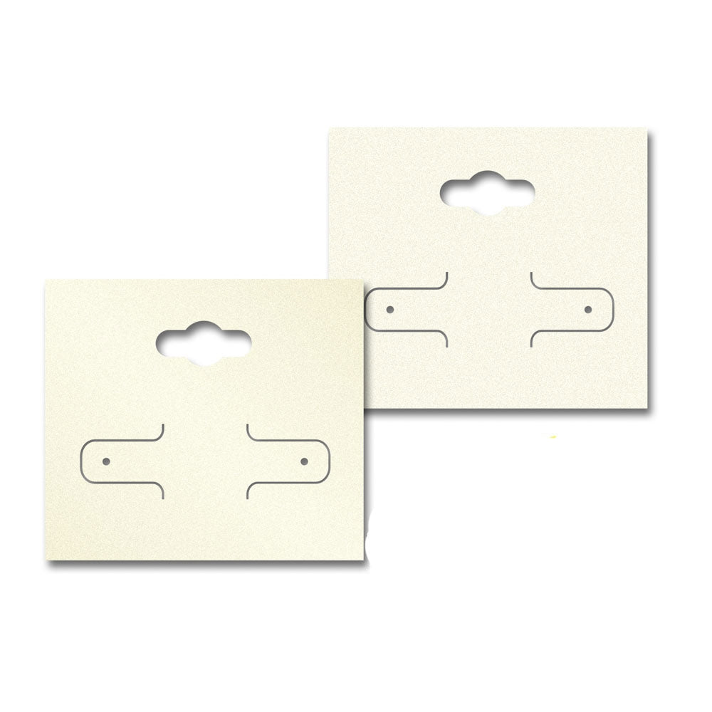 Ivory Earring Card With Keyhole 2-1/8" x 1-7/8"