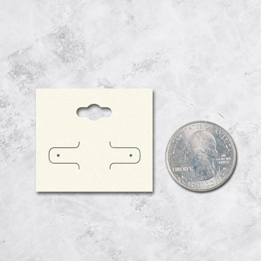 Ivory Earring Card With Keyhole 2-1/8" x 1-7/8"