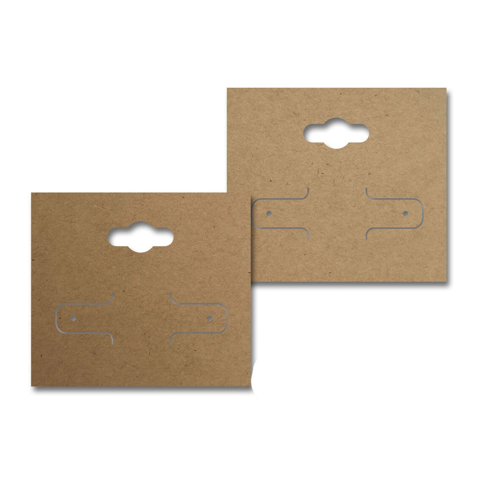 Kraft Earring Card with Keyhole 2-1/8" x 1-7/8"