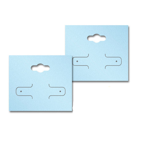 Shimmer Blue Hoop earring Card with Keyhole 2-1/8" x 1-7/8"