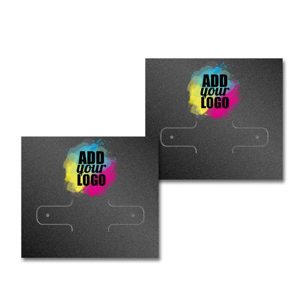 Shimmer Black Hoop Earring Black Card 2-1/8" x 1-7/8"