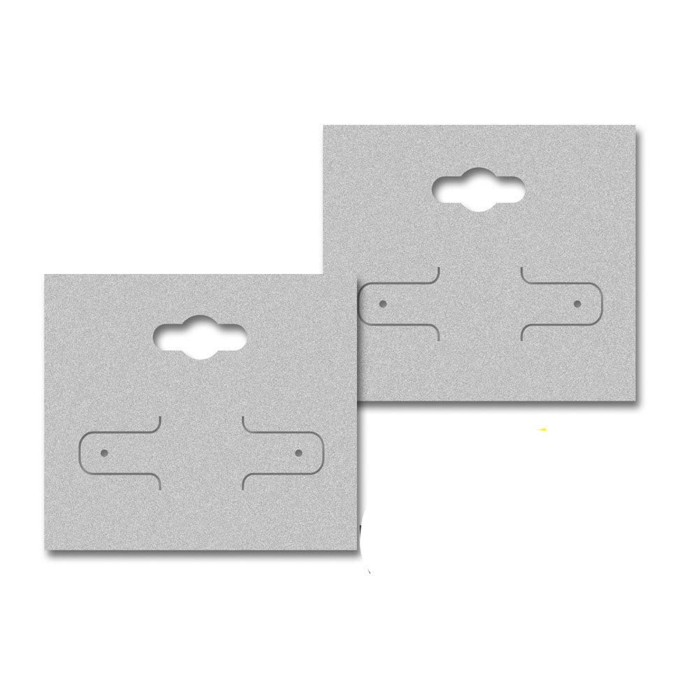 Matte Grey Earring Card With Keyhole 2-1/8" x 1-7/8"