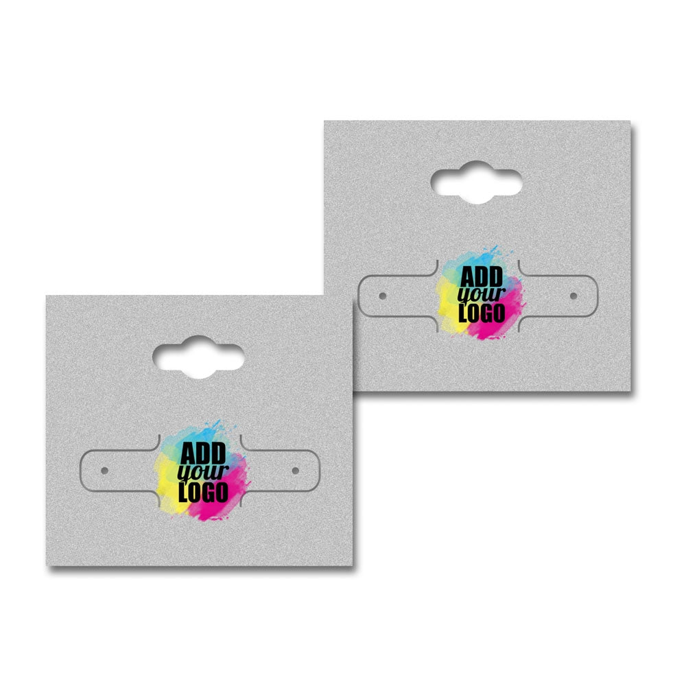 Matte Grey Earring Card With Keyhole 2-1/8" x 1-7/8"