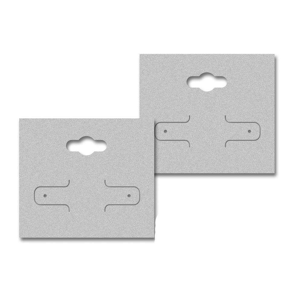 Shimmer Silver Earring Card With Keyhole 2-1/8" x 1-7/8"