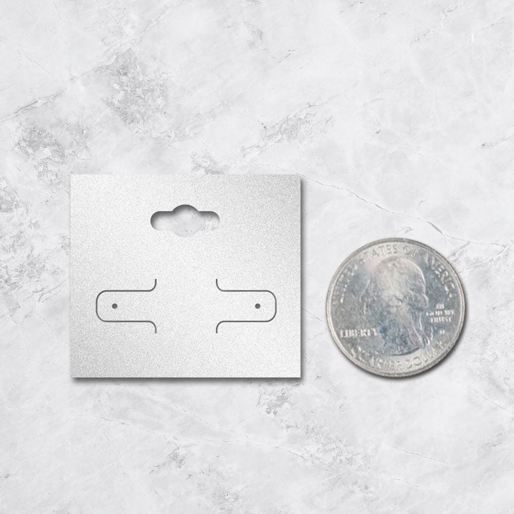 Shimmer Silver Earring Card With Keyhole 2-1/8" x 1-7/8"
