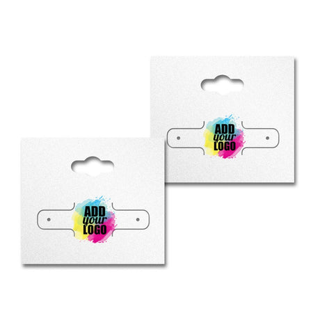 Shimmer White Earring Card With Keyhole 2-1/8" x 1-7/8"