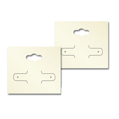 Shimmer White Gold  Earring Card With Keyhole 2-1/8" x 1-7/8"
