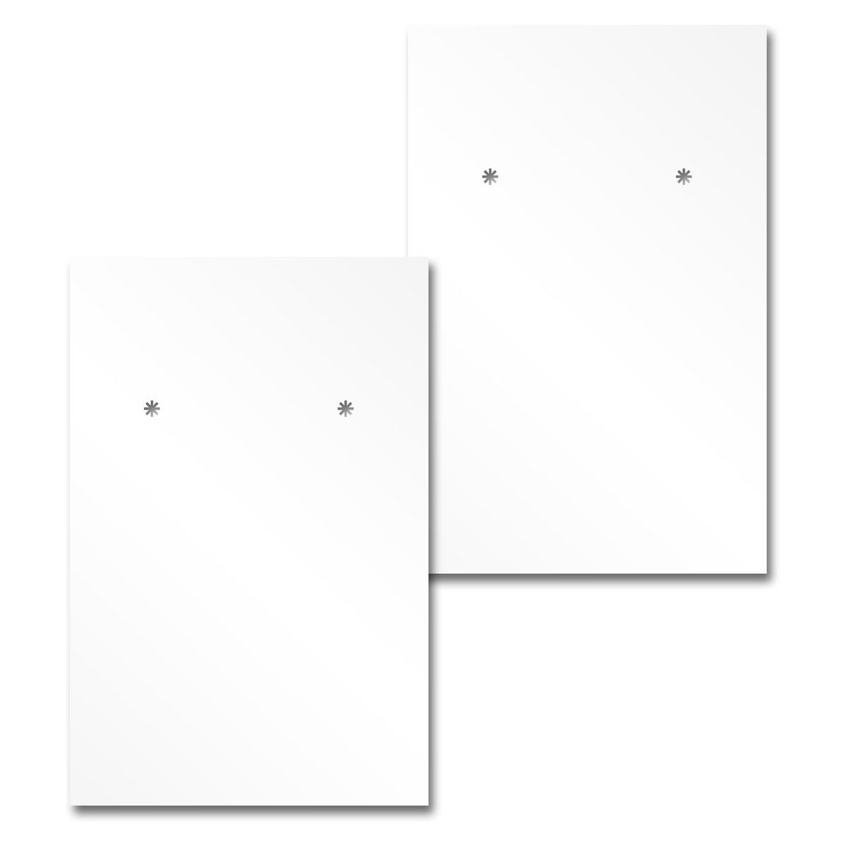 Glossy White Earring Card 2" x 3"