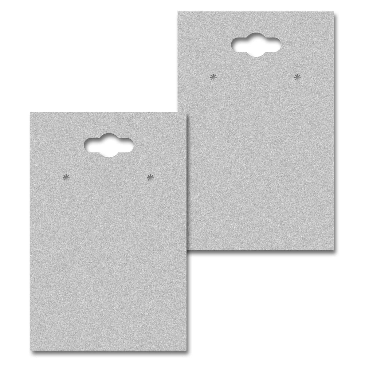 Hanging Matte Grey Earring Card 2" x 3"