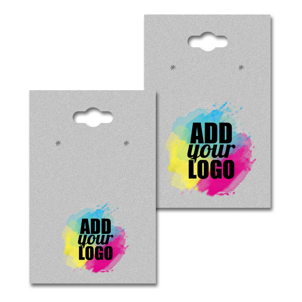 Hanging Matte Grey Earring Card 2" x 3"