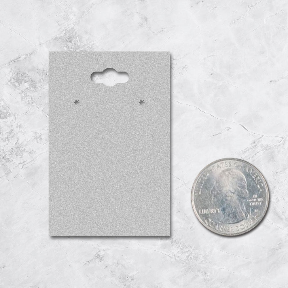 Hanging Matte Grey Earring Card 2" x 3"