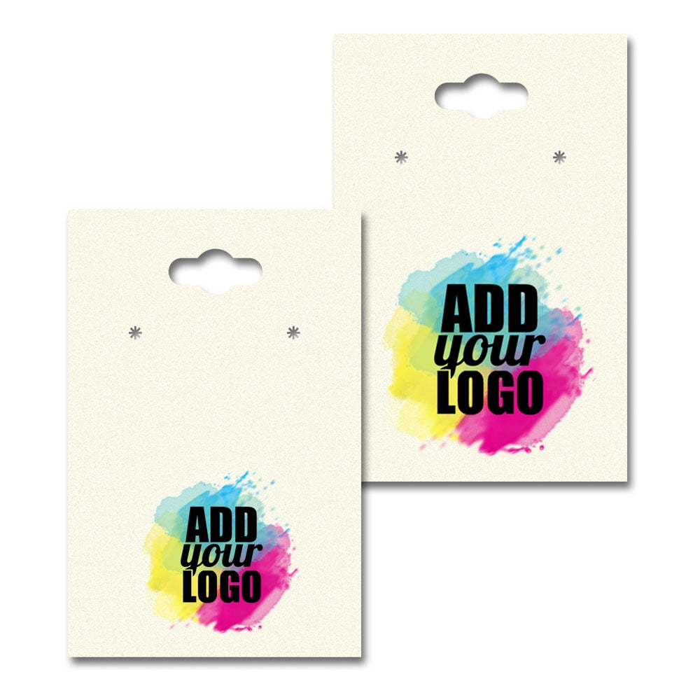 Hanging Ivory Earring Card 2" x 3"