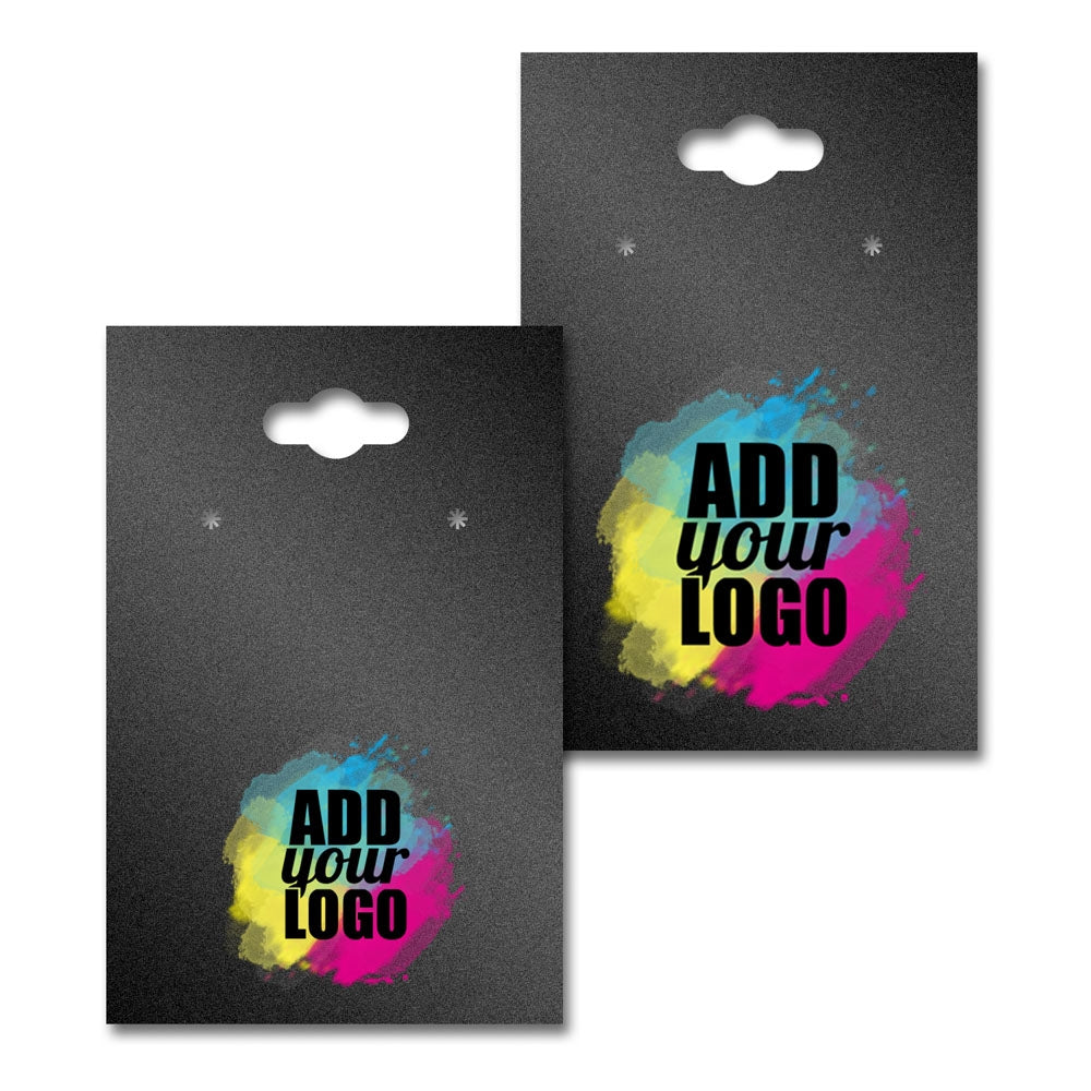 Hanging Shimmer Black Earring Card 2" x 3"