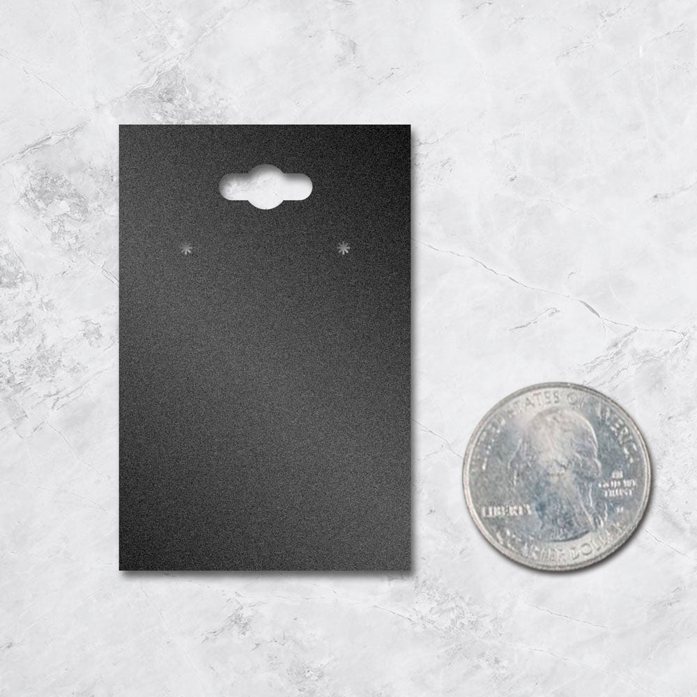 Hanging Shimmer Black Earring Card 2" x 3"