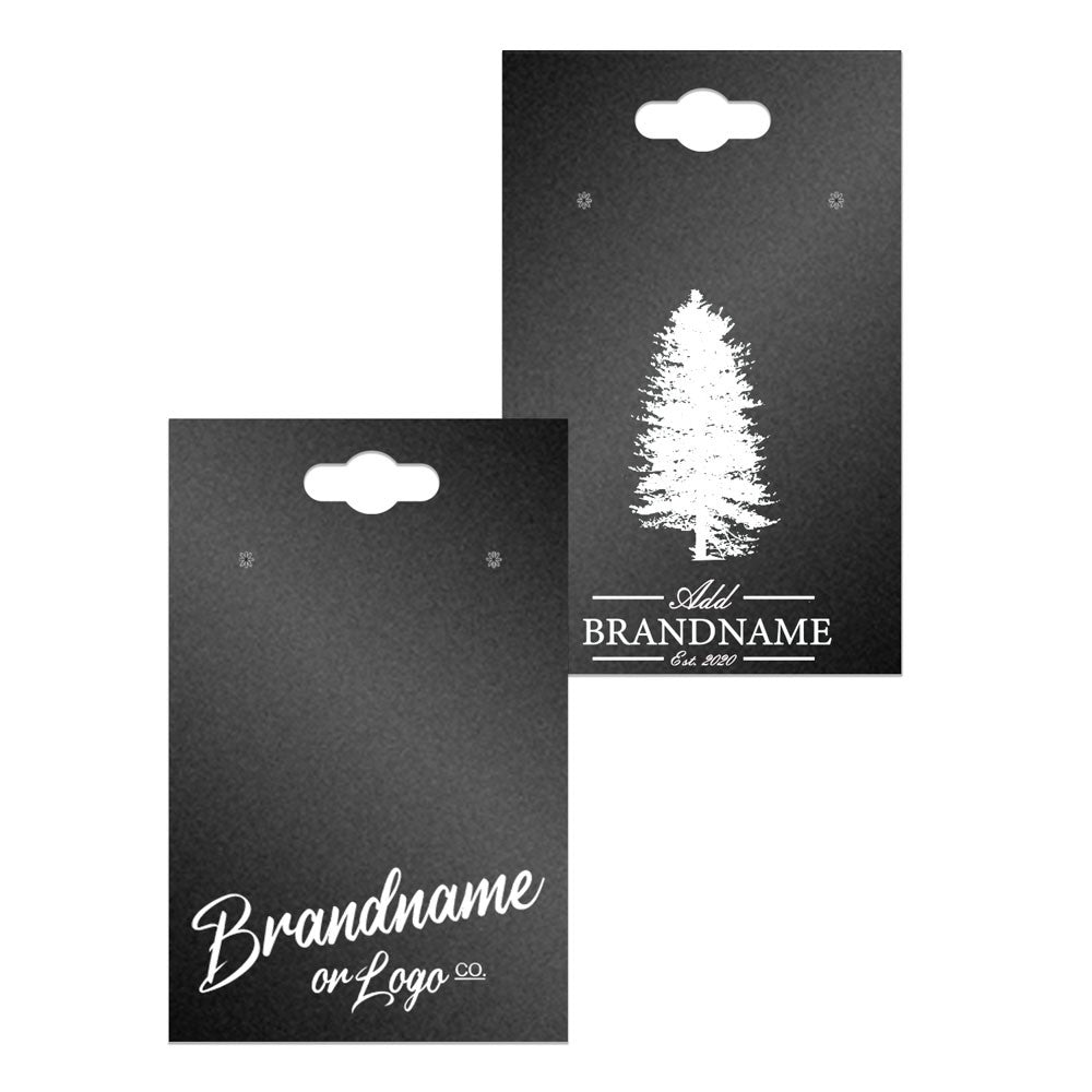 Hanging Shimmer Black Earring Card 2" x 3"