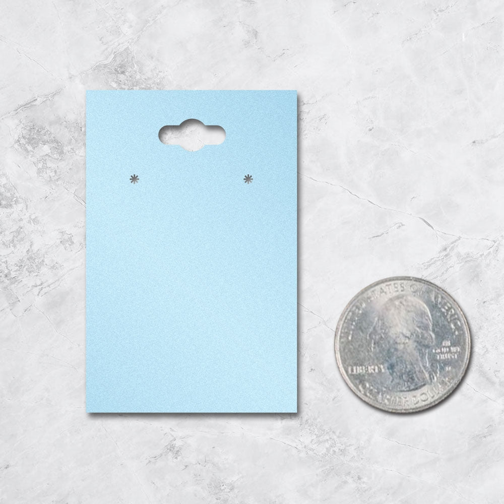 Hanging Shimmer Blue Earring Card 2" x 3"