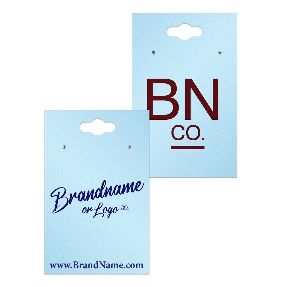 Hanging Shimmer Blue Earring Card 2" x 3"