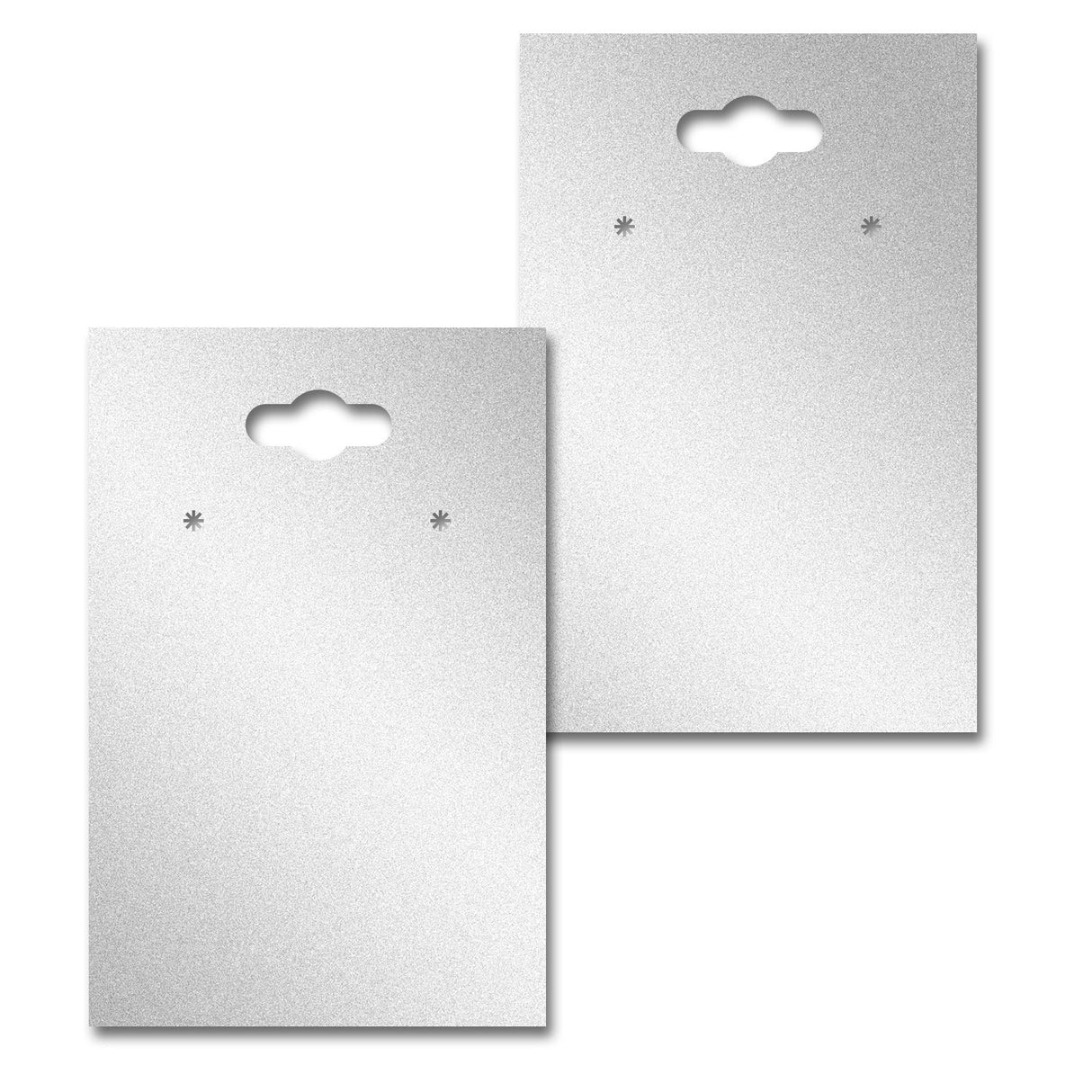 Hanging Shimmer Silver Earring Card 2" x 3"