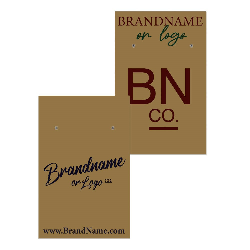 Kraft Earring Card 2" x 3"