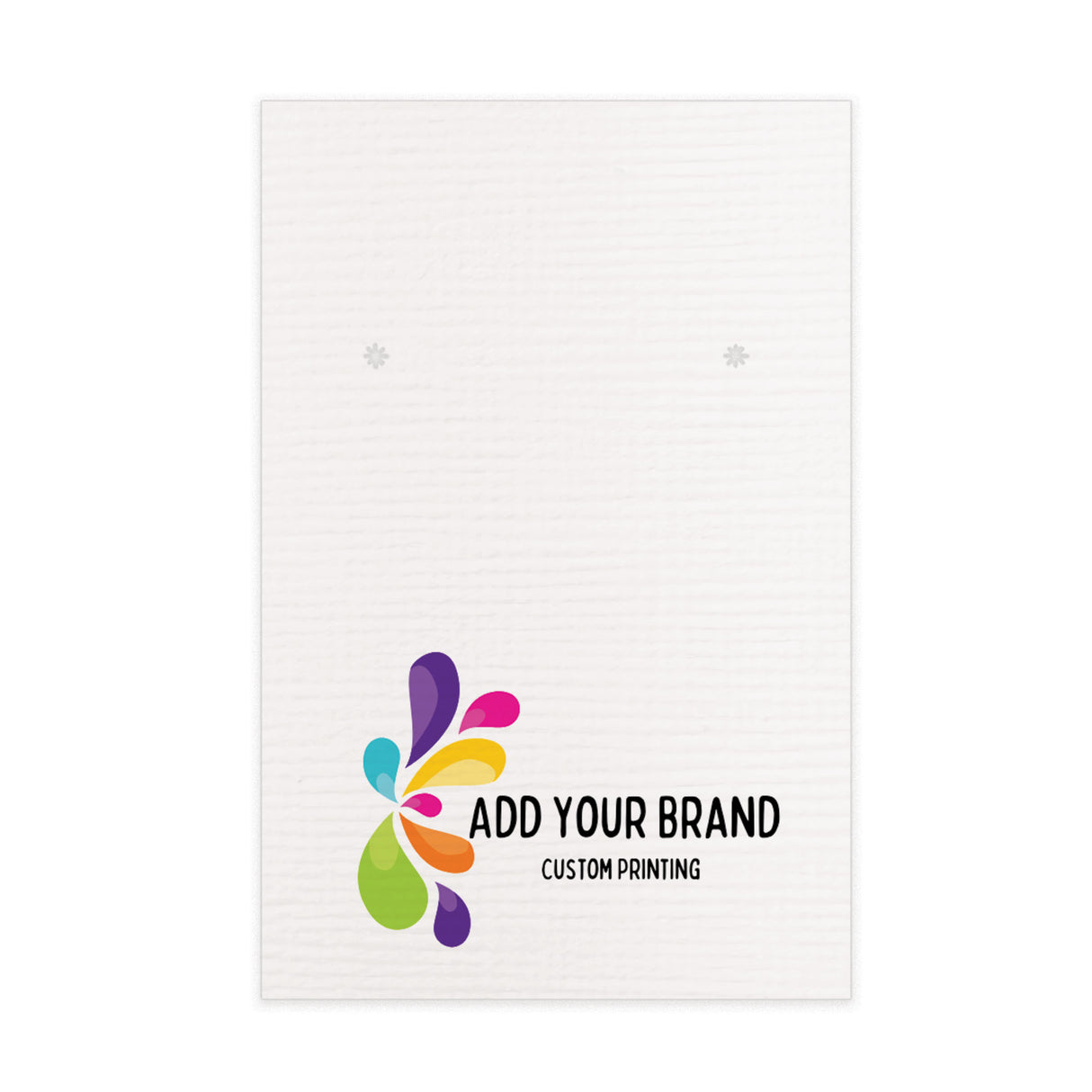 Linen White Earring Cards 2x3 | Square Corners
