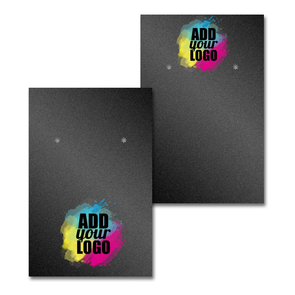 Shimmer Black Earring Card 2" x 3"