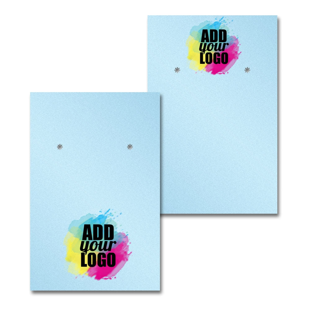 Shimmer Blue Earring Card 2" x 3"