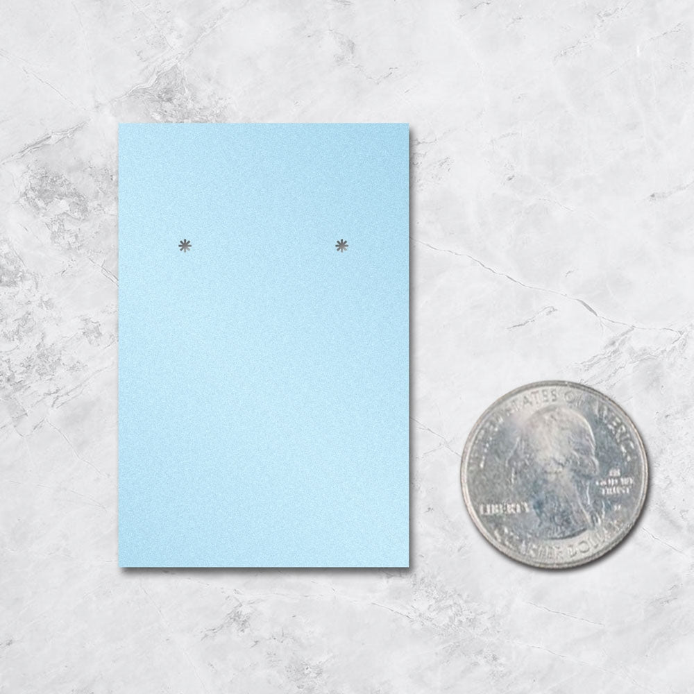 Shimmer Blue Earring Card 2" x 3"