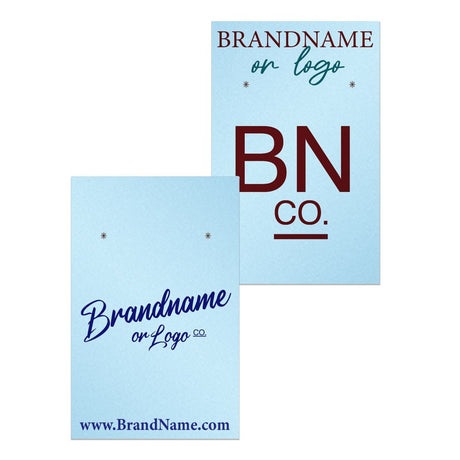 Shimmer Blue Earring Card 2" x 3"
