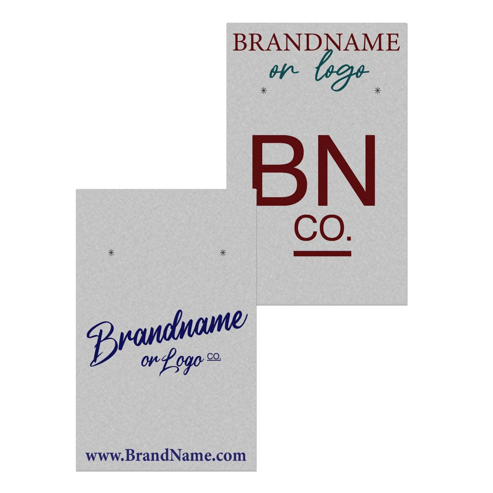 Matte Grey Earring Card 2" x 3"