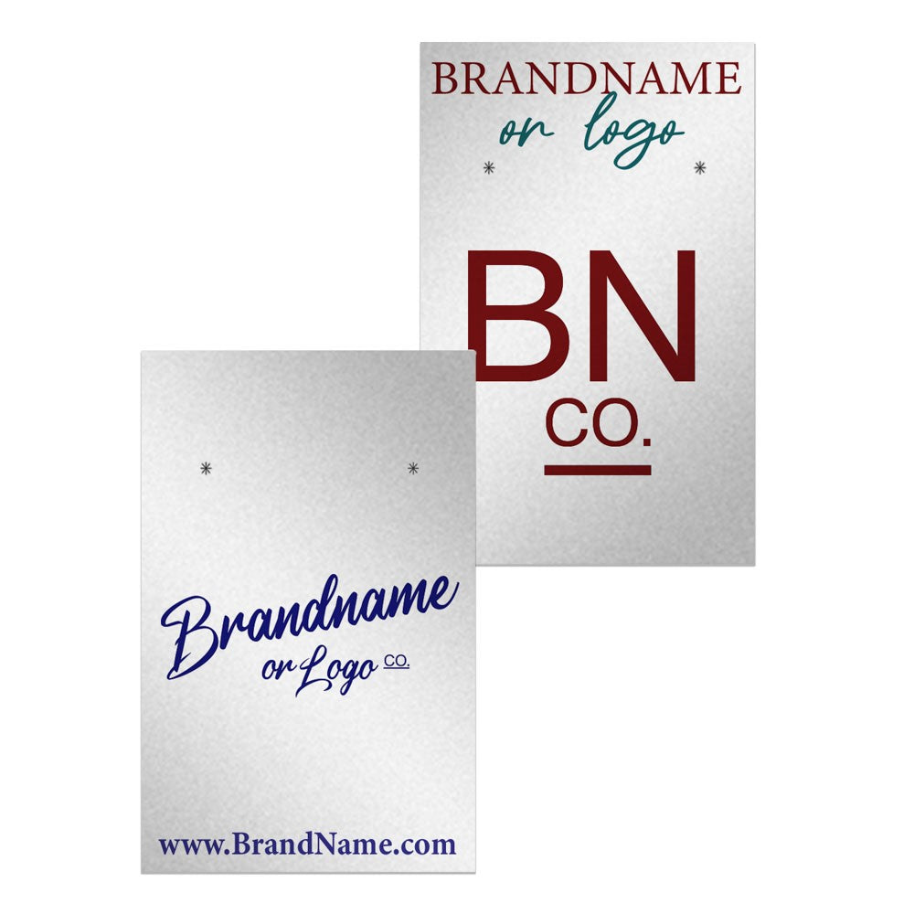 Shimmer Silver Earring Card 2" x 3"