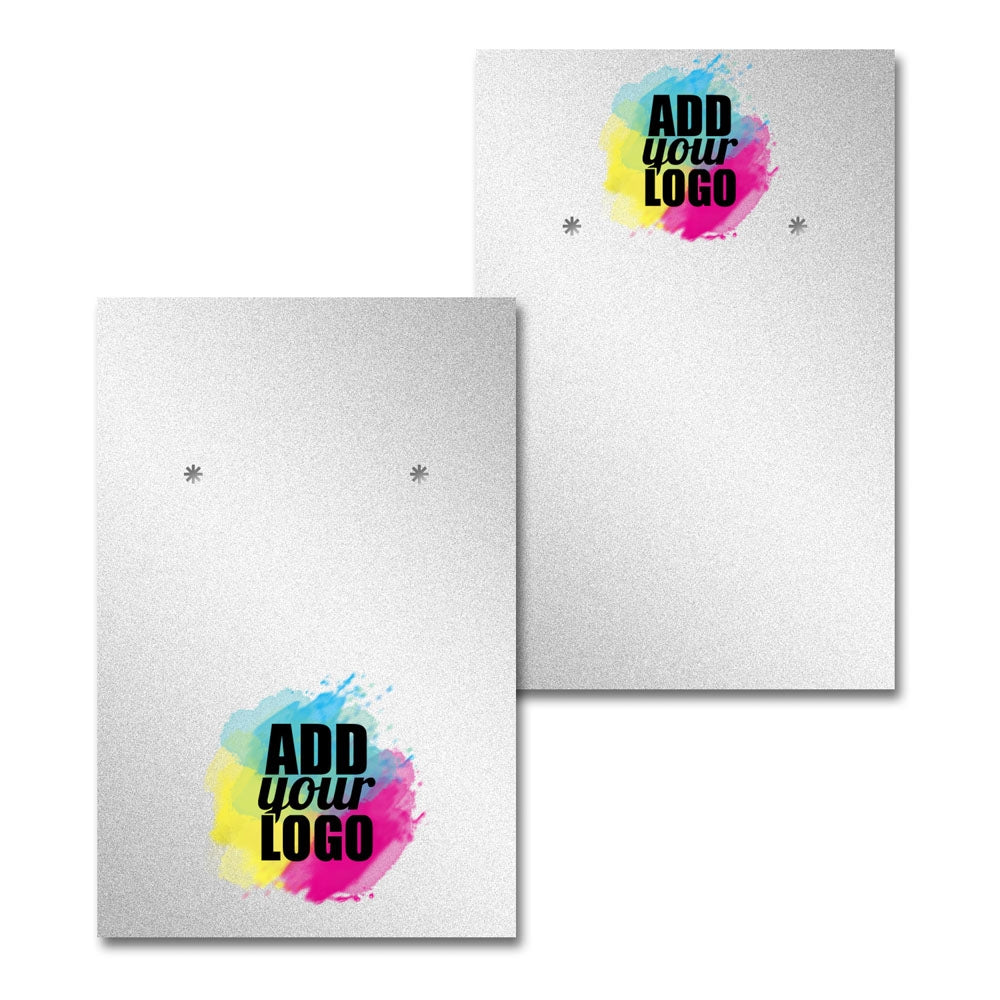 Shimmer Silver Earring Card 2" x 3"