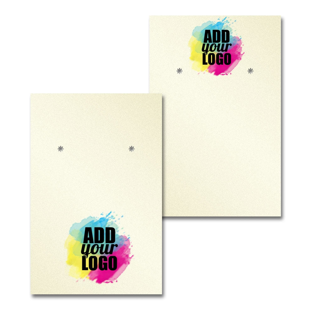 Shimmer White Gold Earring Card 2" x 3"