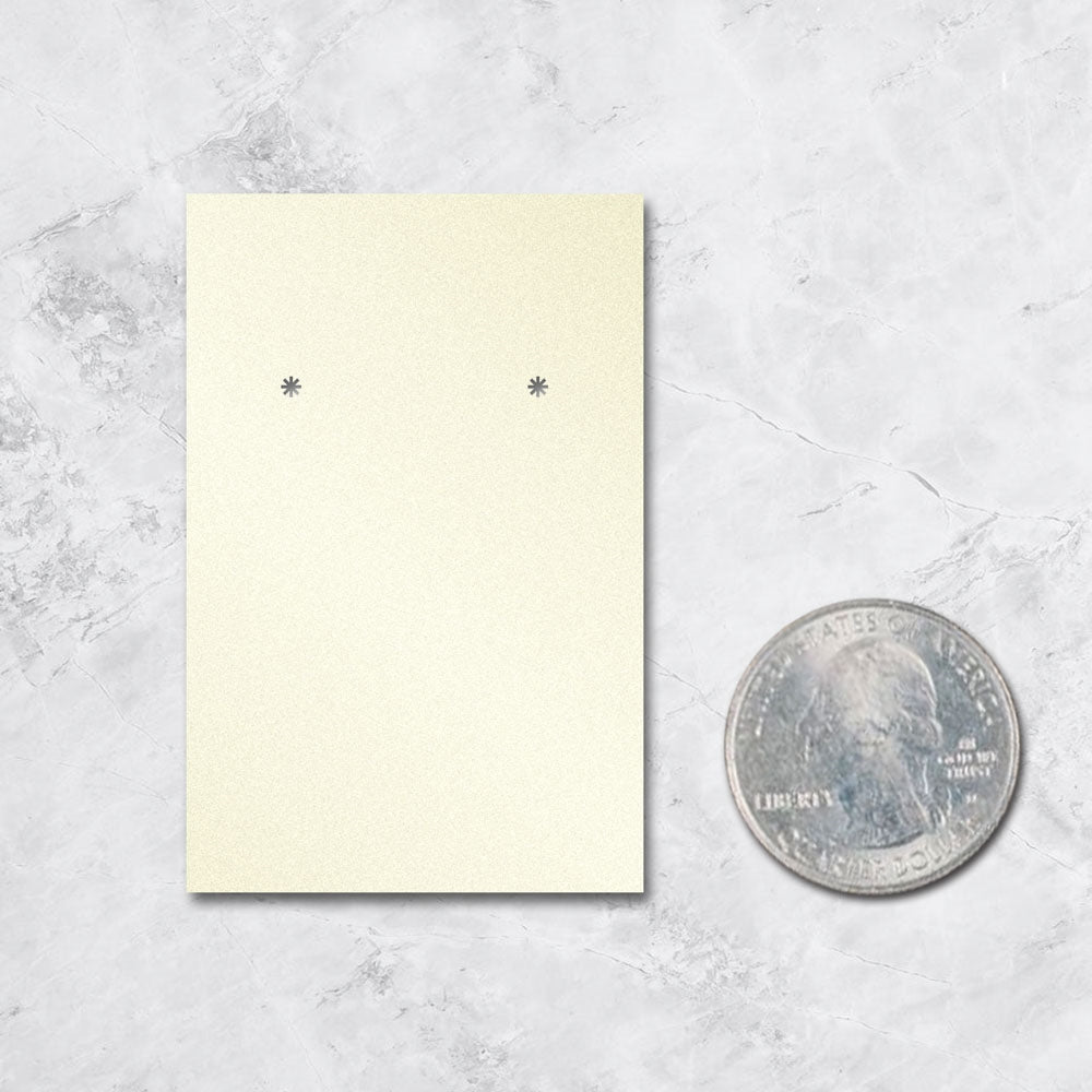 Shimmer White Gold Earring Card 2" x 3"