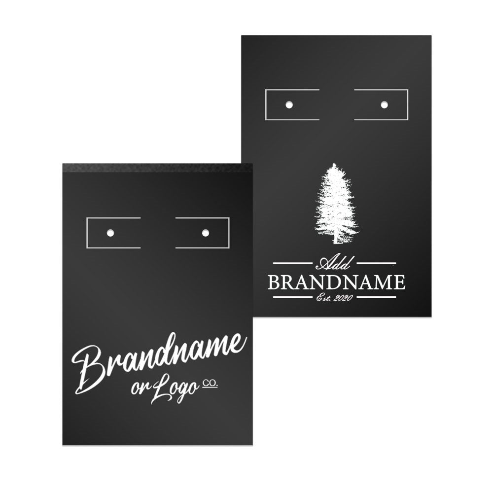 Black Hoop Earring Card 2" x 3"