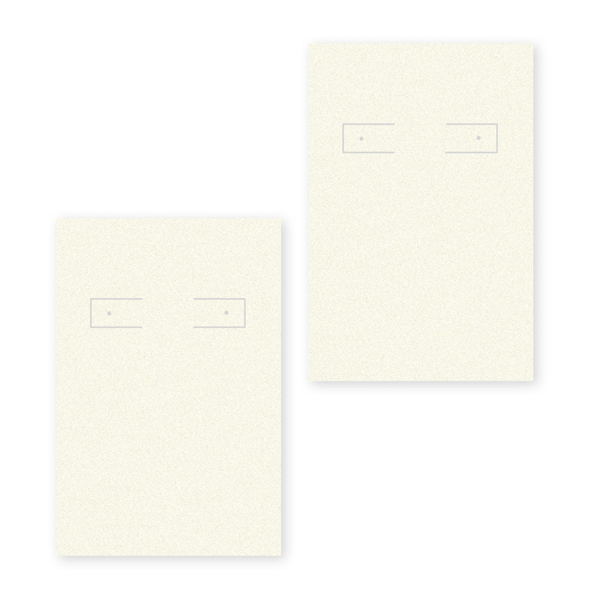 Ivory Hoop Earring Card 2" x 3"