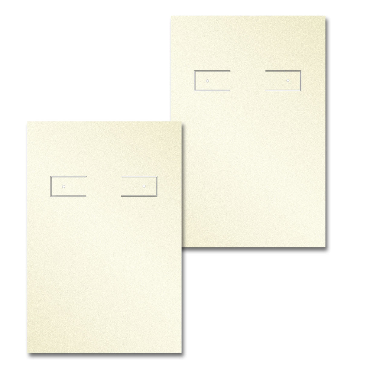 Ivory Hoop Earring Card 2" x 3"