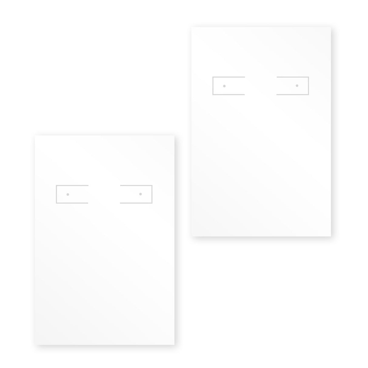 Matte White Hoop Earring Card 2" x 3"