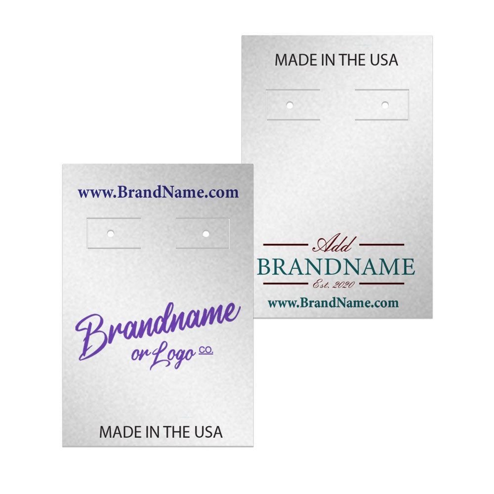 Shimmer Silver Hoop Earring Card 2" x 3"